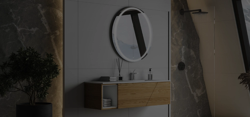 Miroirs design de salle de bain avec eclairage integre